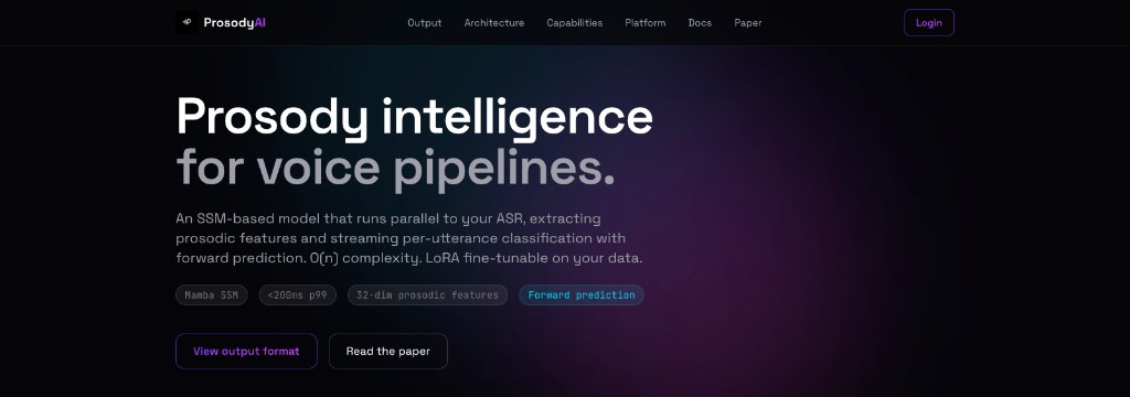Prosody.ai website preview